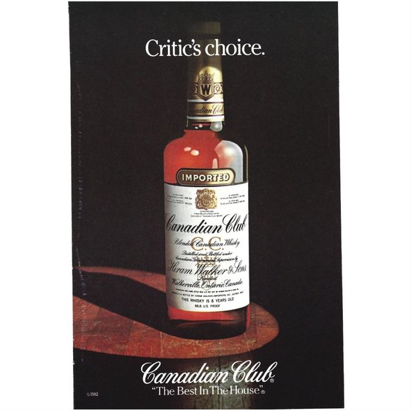 Canadian Club imported Whiskey 1982 Vintage Print Ad - Picture 4 of 4